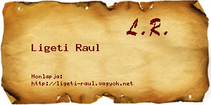 Ligeti Raul névjegykártya